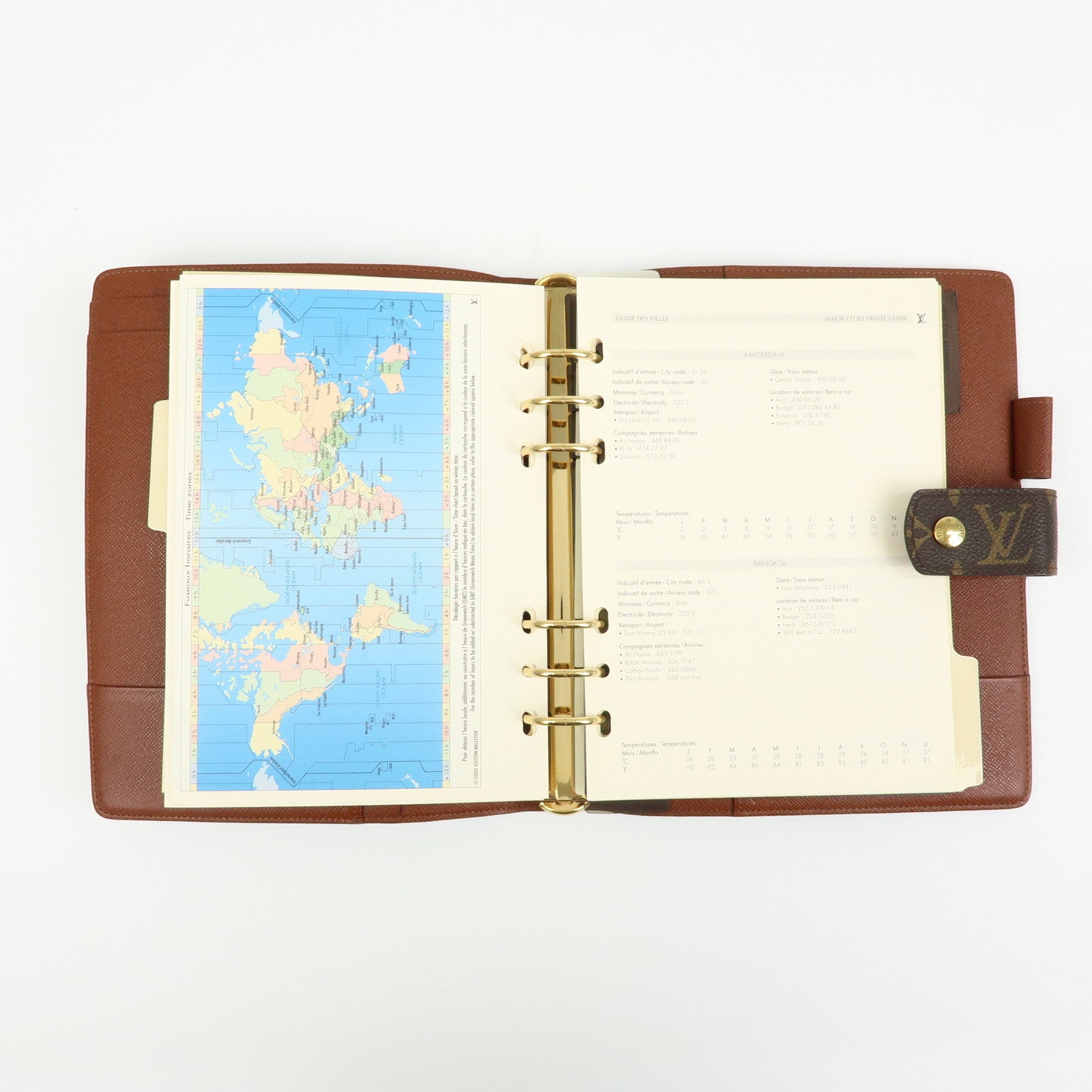 Louis Vuitton Monogram Agenda GM Planner Cover Brown R20106