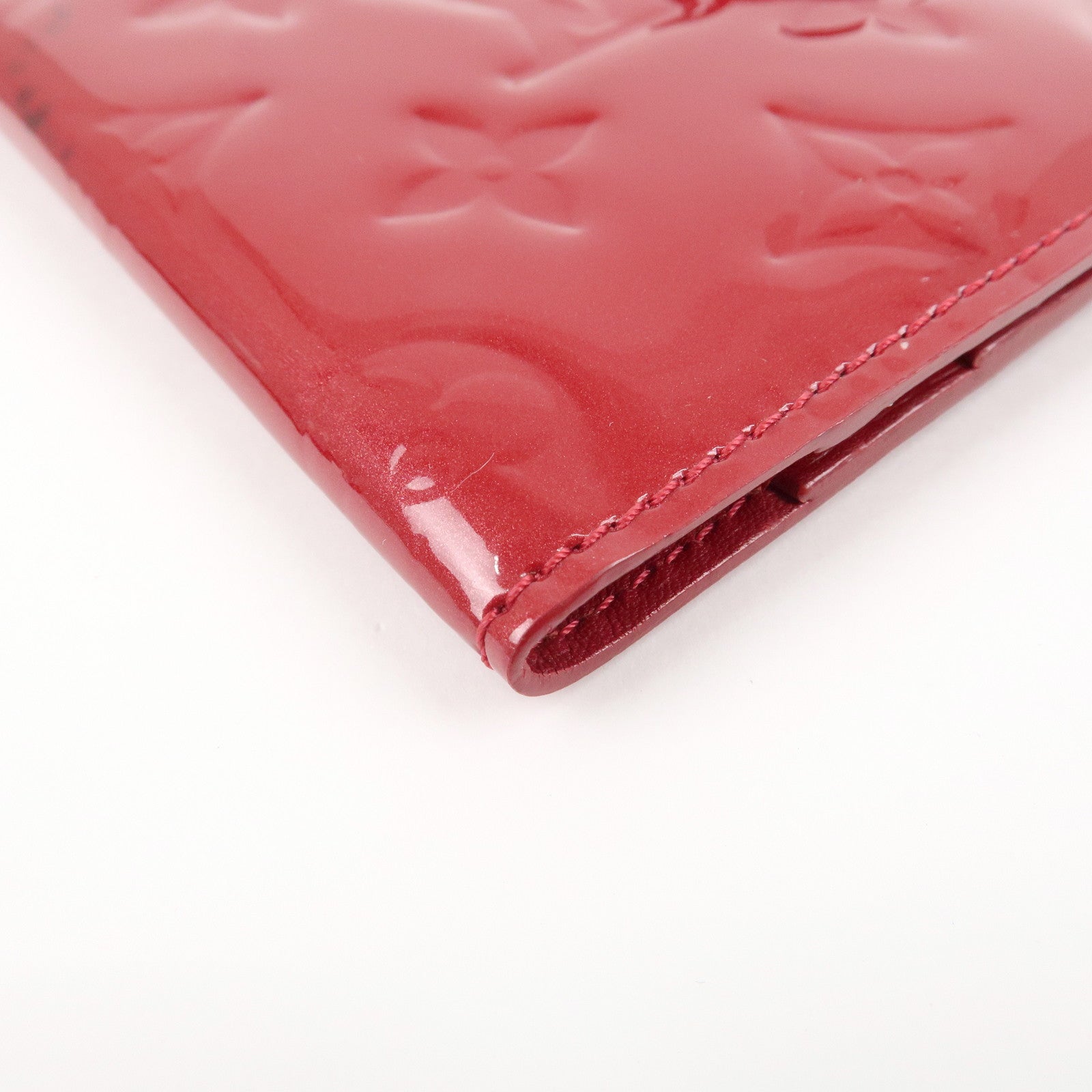 Louis Vuitton Monogram Vernis Agenda Mini Planner Cover Red R21021 Used