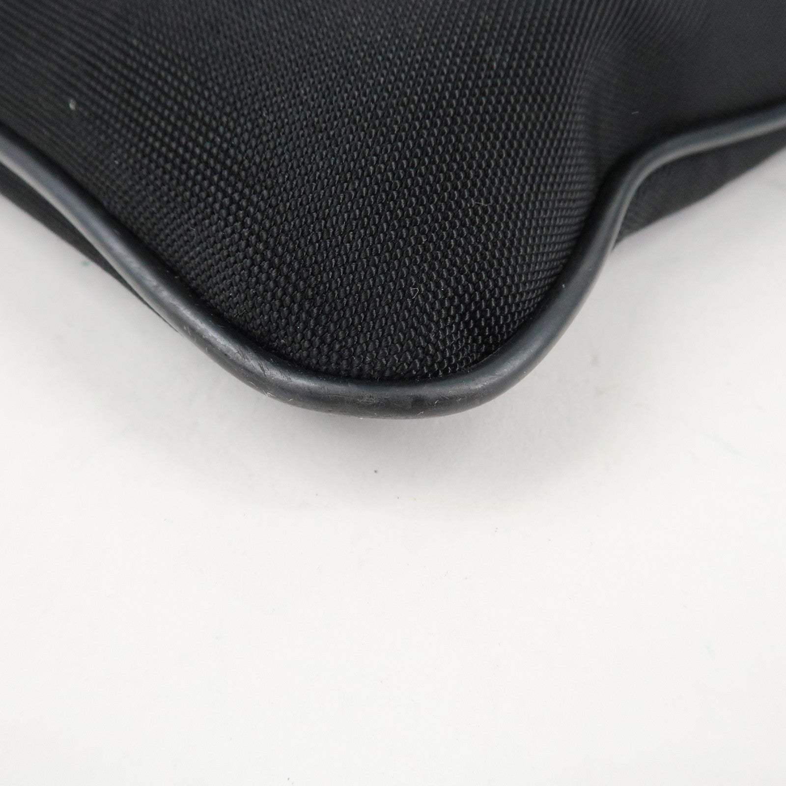 GUCCI Leather Nylon Shoulder Bag Black 141626 Used