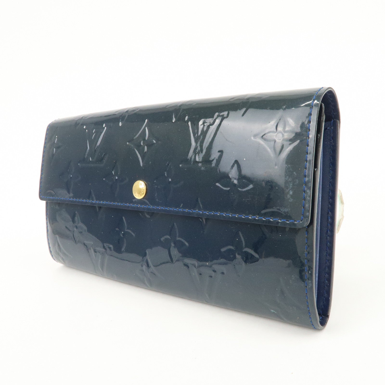 Louis Vuitton Monogram Vernis Leather Portefeuille Sarah Wallet M90049