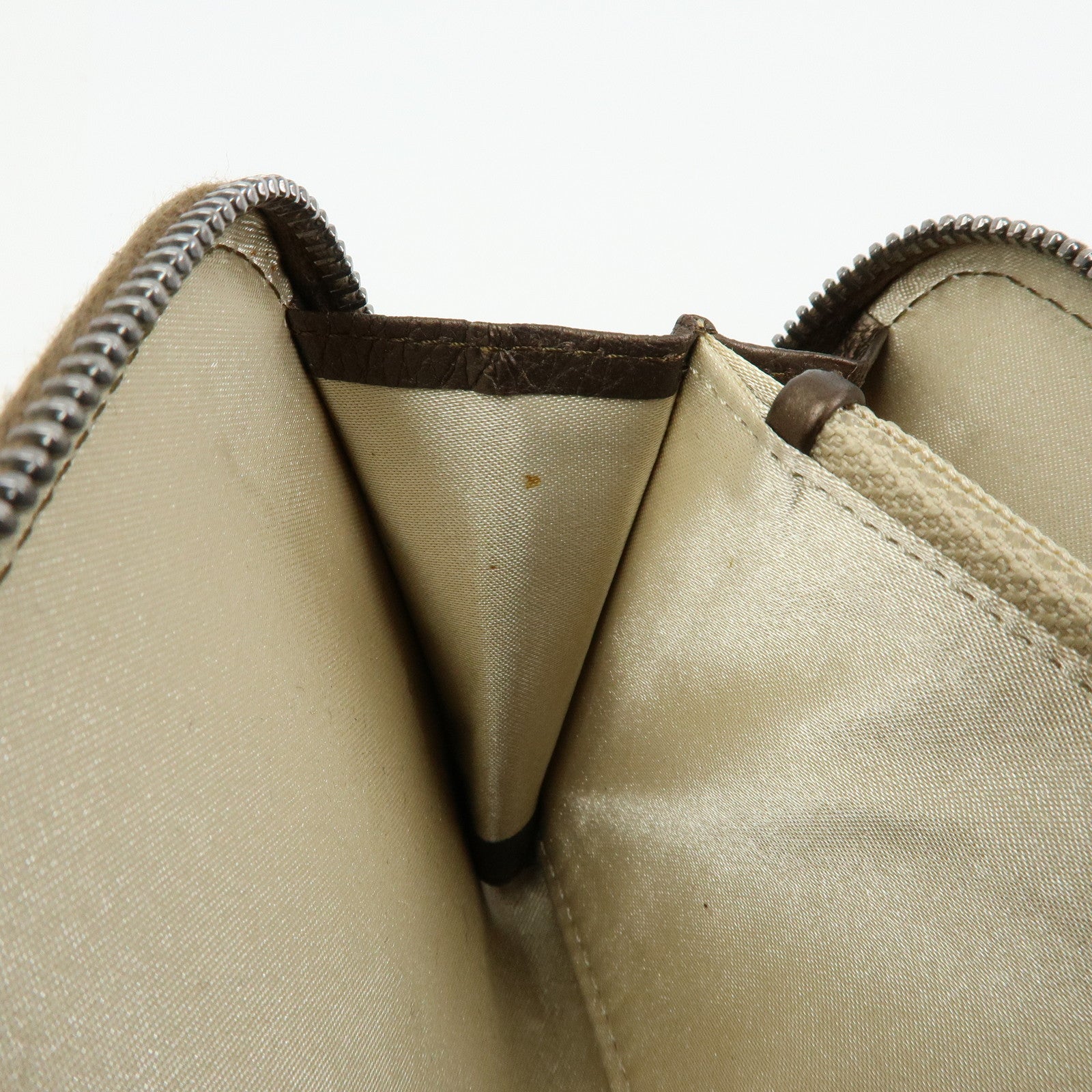 CHANEL COCO Mark Luxury Line Calf Leather Long Wallet Brown