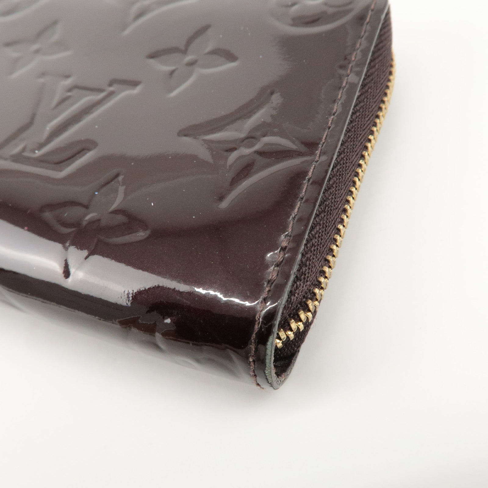 Louis Vuitton Monogram Vernis Zippy Coin Purse Amarante M93607 Used