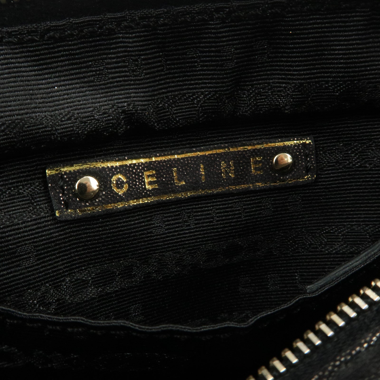 CELINE Leather Mini Boogie Bag 2Way Bag Shoulder Bag Black