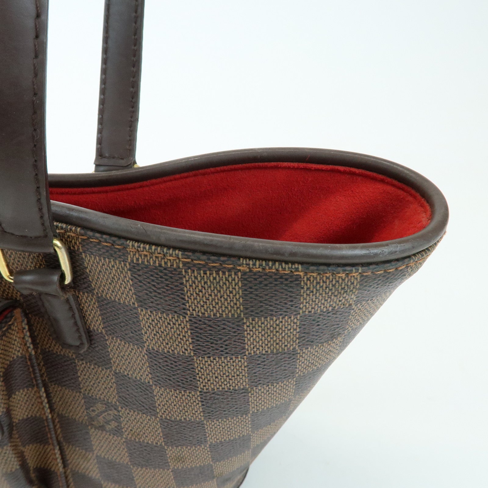 Louis Vuitton Damier Manosque PM Canvas Tote Bag Ebene N51121