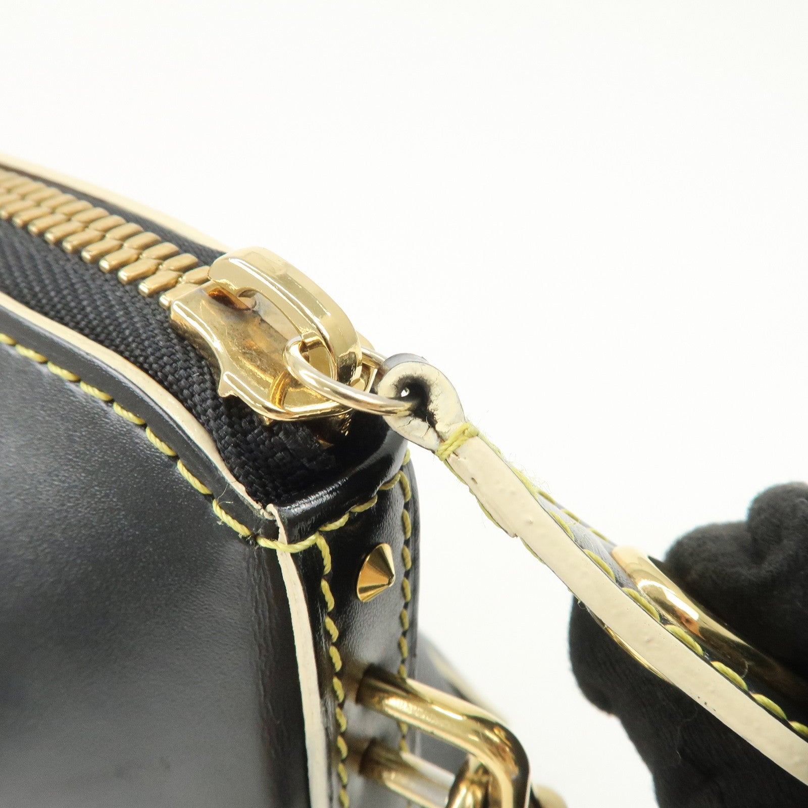 Louis Vuitton Suhari Leather Lock It MM Hand Bag Noir Black M91875
