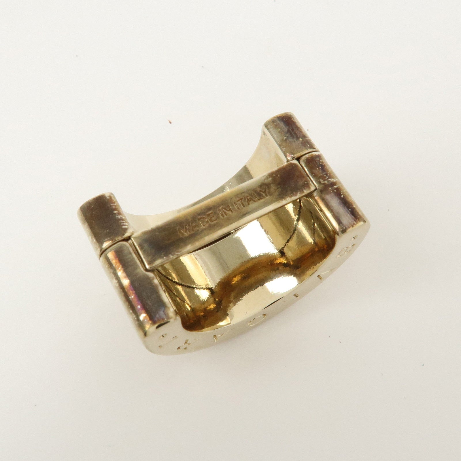 BVLGARI B-zero 1 Logo Metal Scarf Ring Gold
