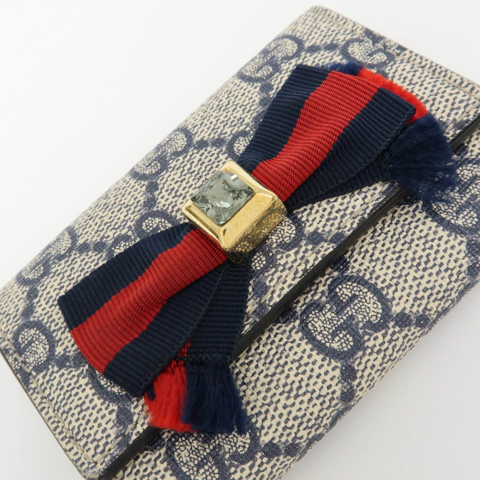 GUCCI Sherry Set of 2 GG Supreme Canvas Wallet 658634 435292