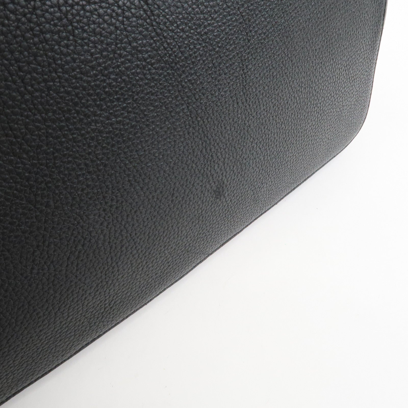 CELINE Calf Leather Boston Bag Hand Bag Black