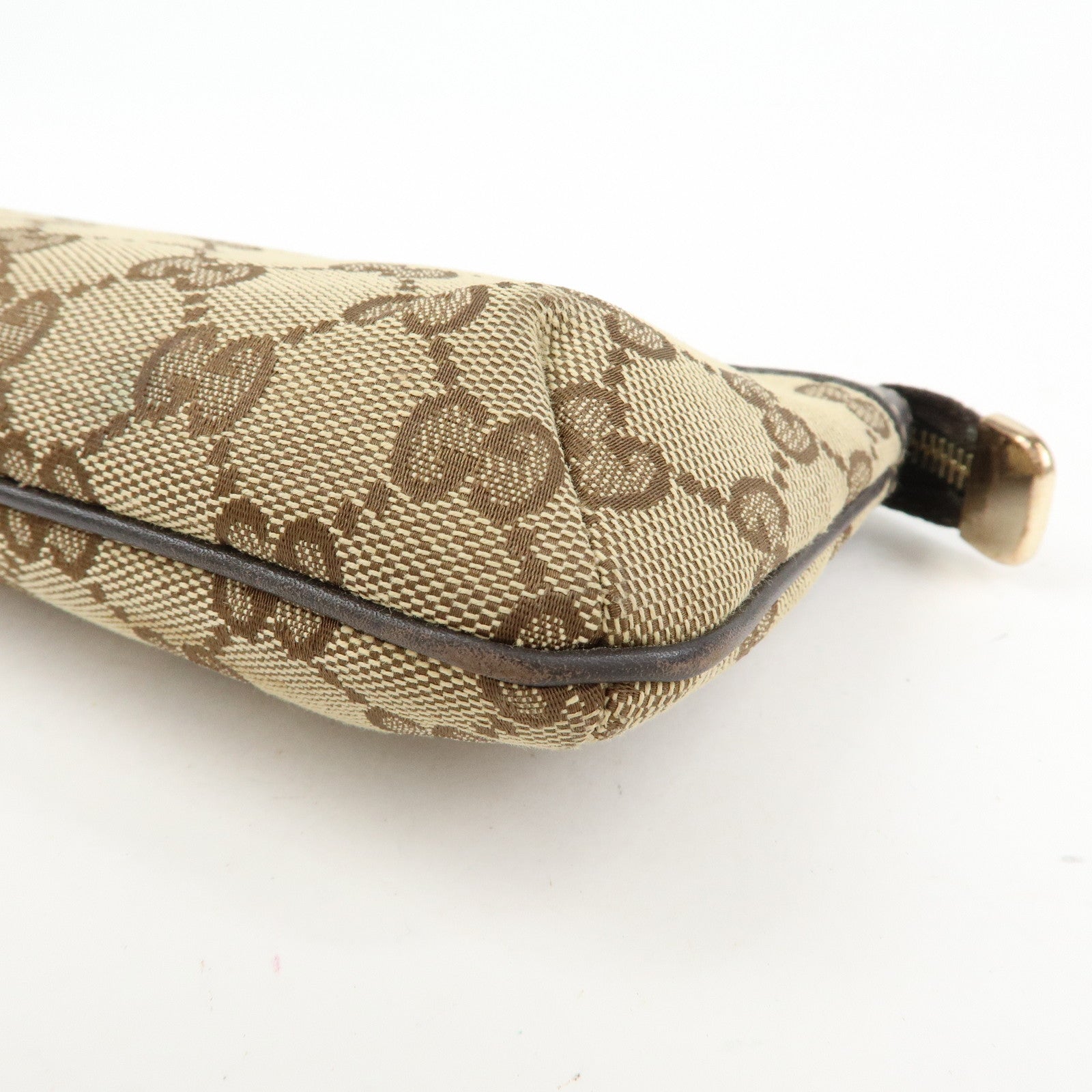 GUCCI Sherry Interlocking G Canvas Leather Mini Clutch Bag 191184