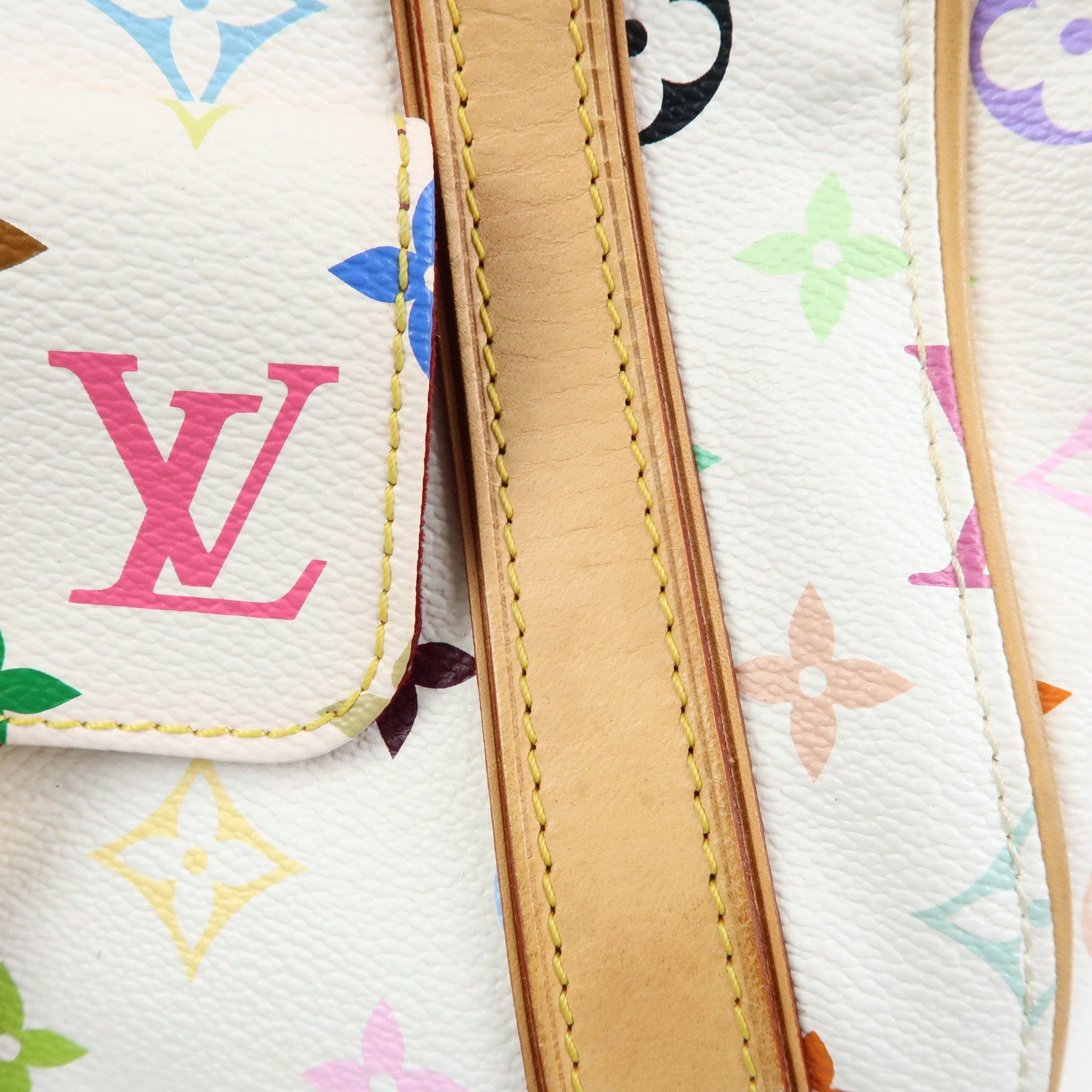 Louis Vuitton Monogram Multicolor Priscilla Hand Bag Blanc M40096