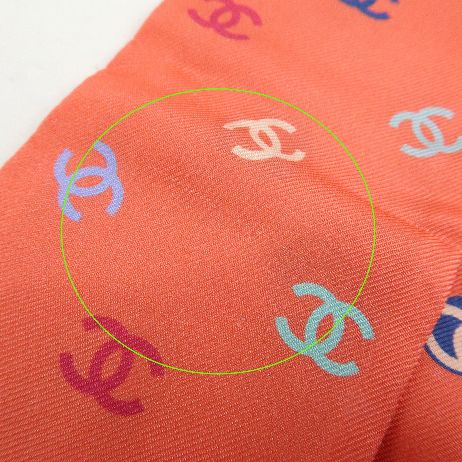 CHANEL Twilly Heart COCO Mark Silk 100% Scarf 6x118 Pink