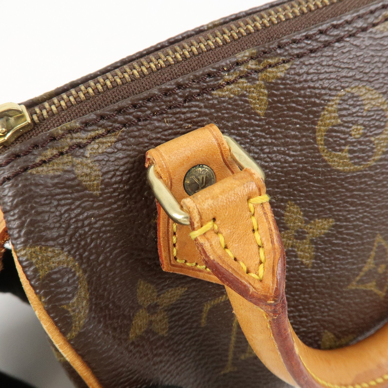 Louis Vuitton Monogram Mini Speedy Hand Bag Boston Bag Brown M41534