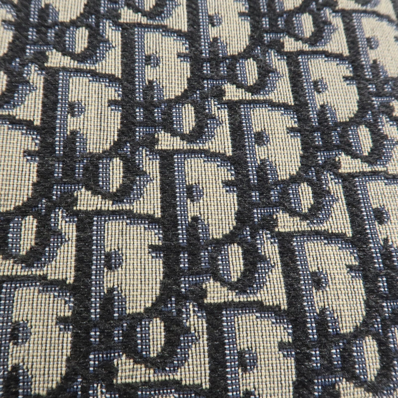 Christian Dior Oblique Canvas Clutch Bag Pouch Navy