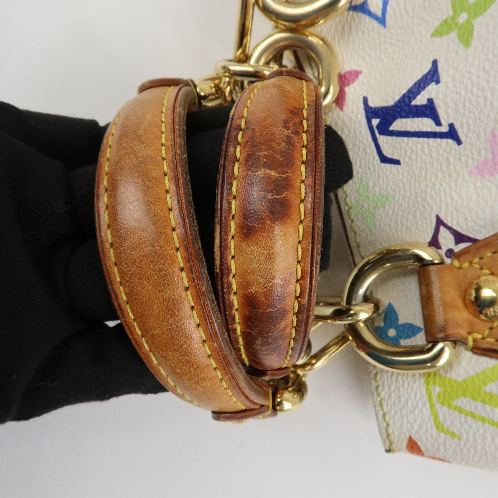 Louis Vuitton Monogram Multicolor Audra Hand Bag Blanc M40047 Used