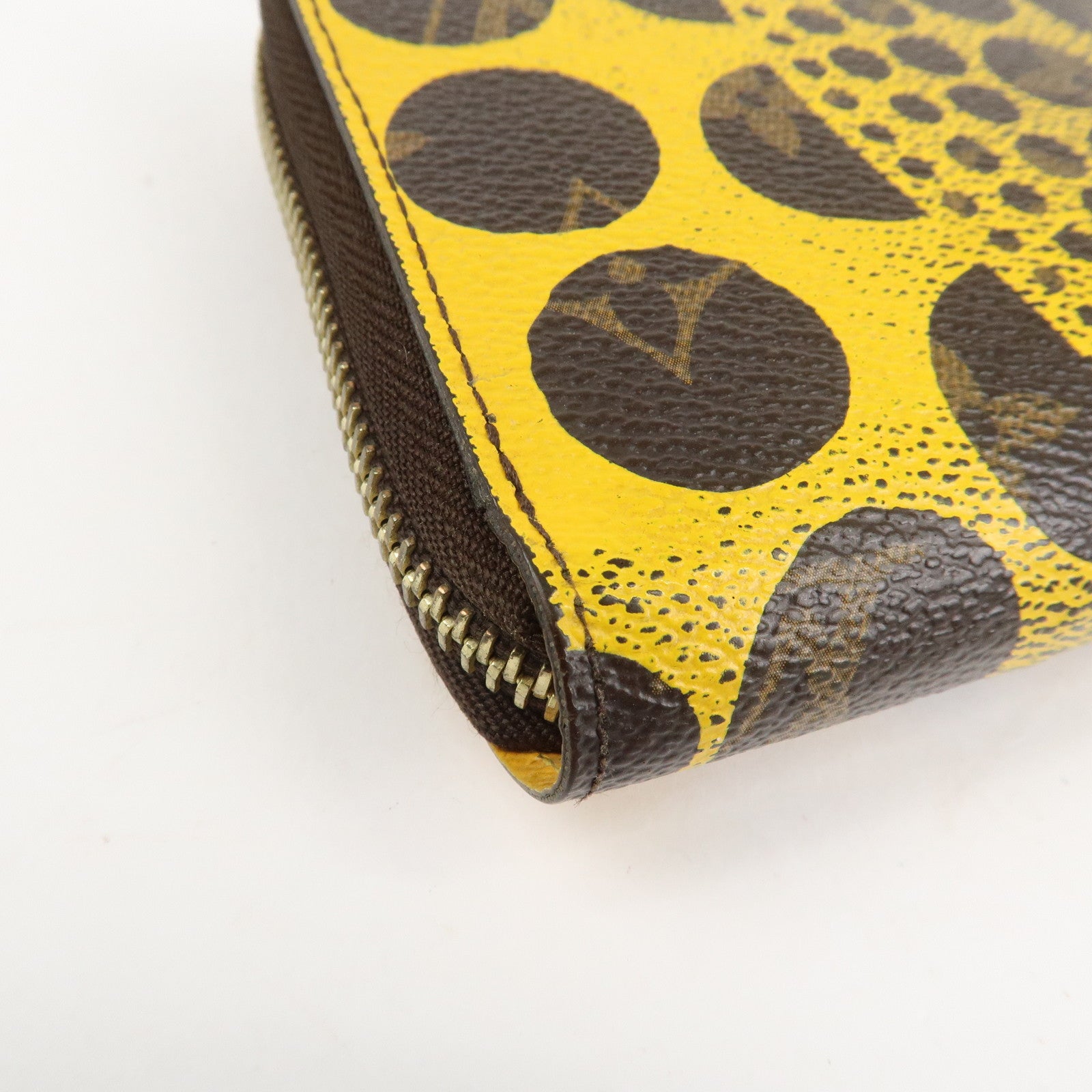 Louis Vuitton Monogram Zippy Wallet Pumpkin Dots Jaune M60449 Used