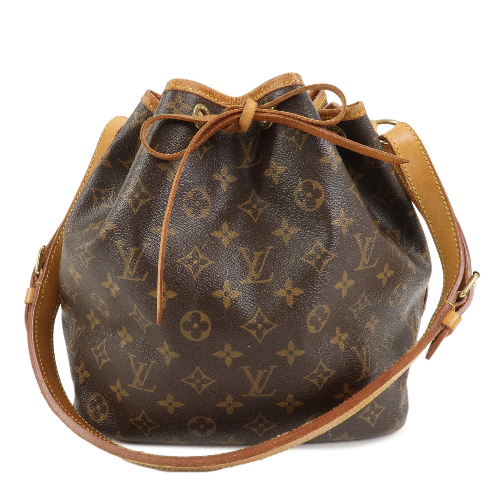 Louis Vuitton Monogram Petit Noe Shoulder Bag Brown M42226