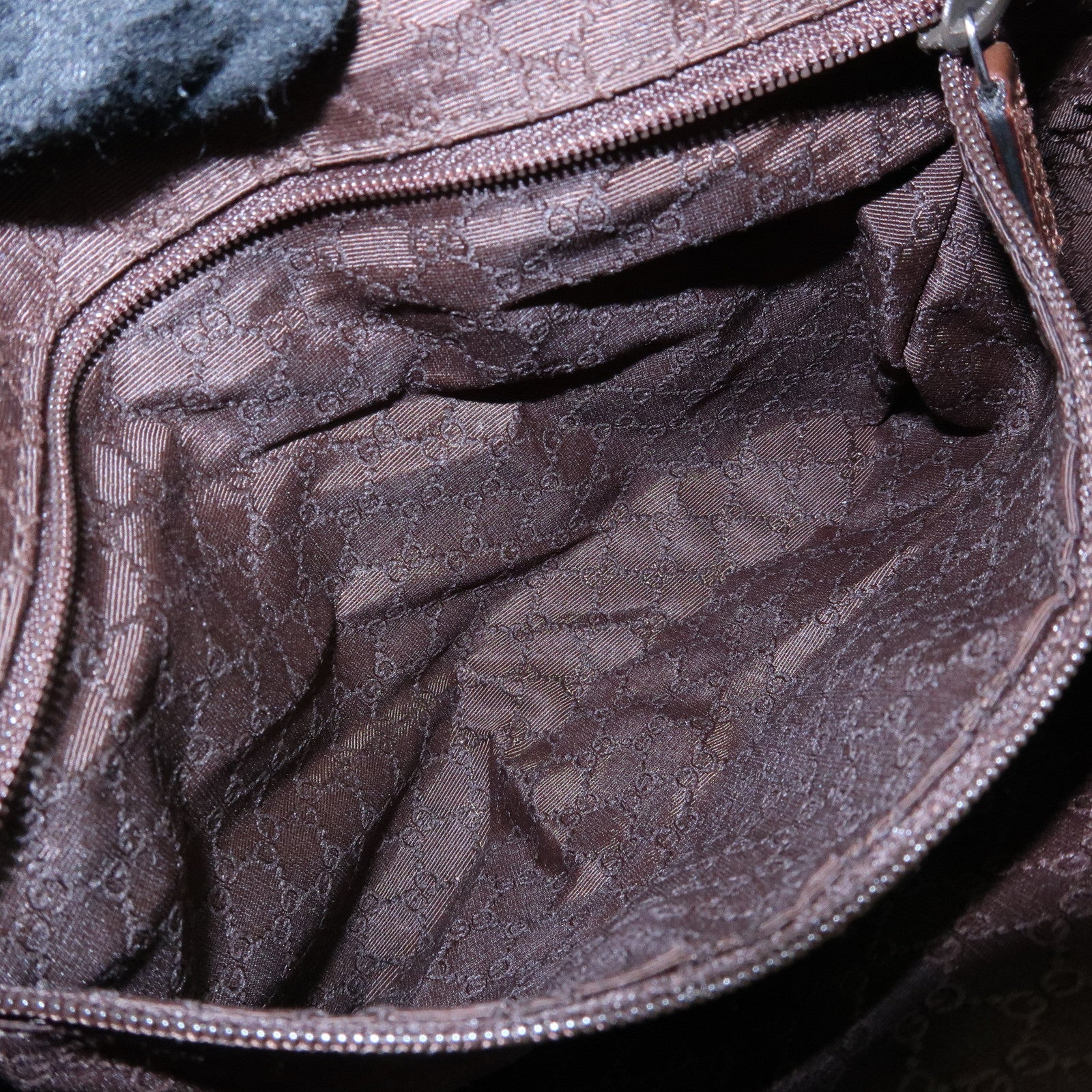 GUCCI Jackie Canvas Leather Shoulder Bag Pink Brown 001・3785