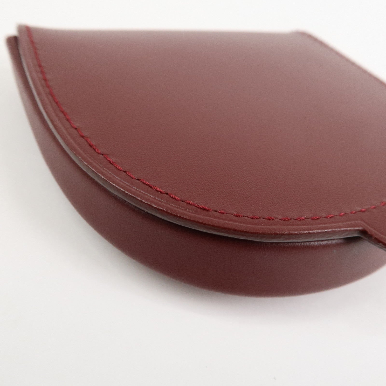 Cartier Must Line Logo Leather Coin Case Coin Purse Bordeaux