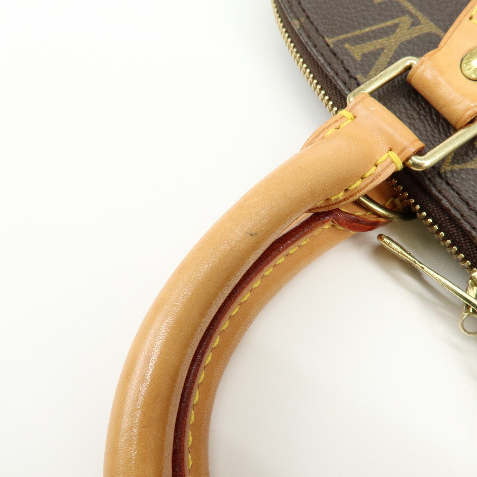 Louis Vuitton Monogram Alma Canvas Leather Hand Bag Brown M51130