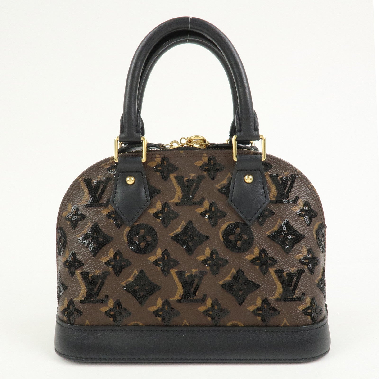Louis Vuitton Monogram Eclips Canvas Leather Alma BB HandBag M40418