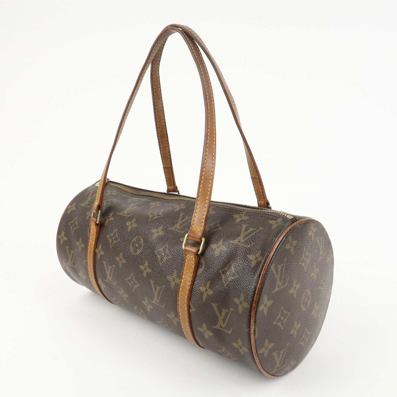 Louis Vuitton Monogram Papillon 30 Hand Bag Brown M51385