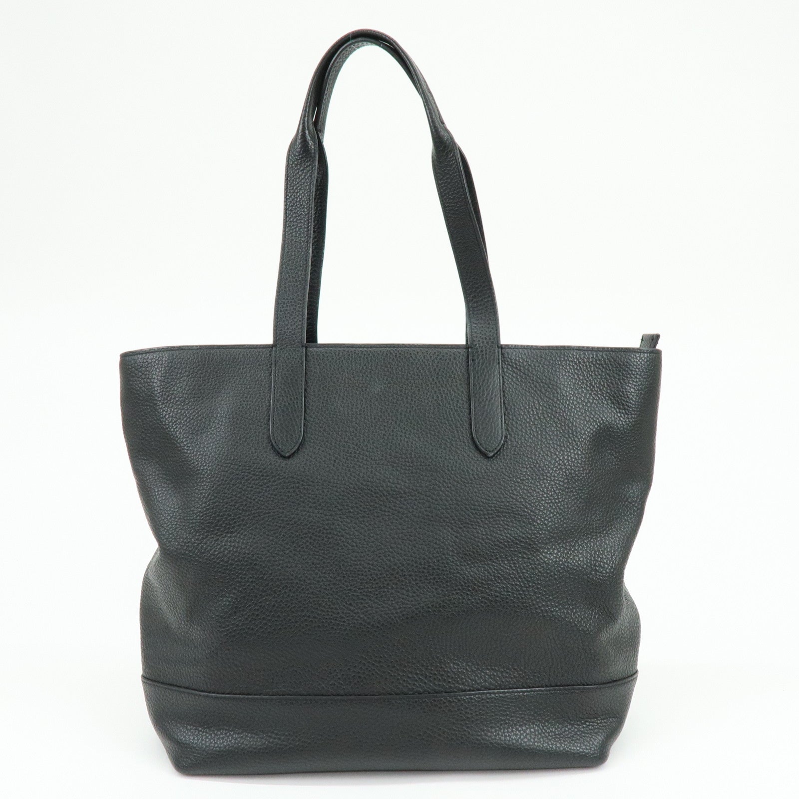 COACH Leather Tote Bag Hand Bag Shoulder Bag Black