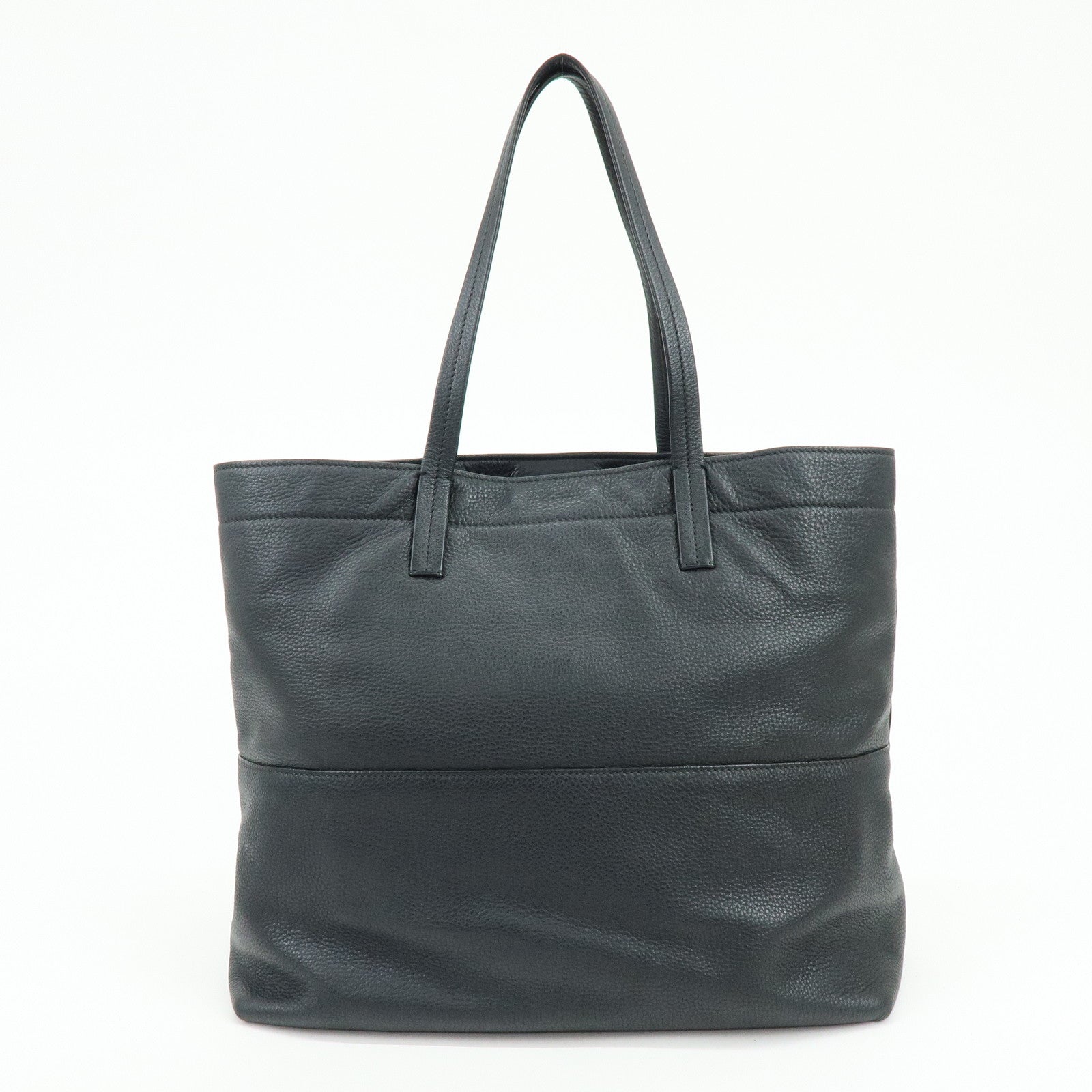 MIU MIU Leather Tote Bag Shoulder Bag Hand Black RR1934