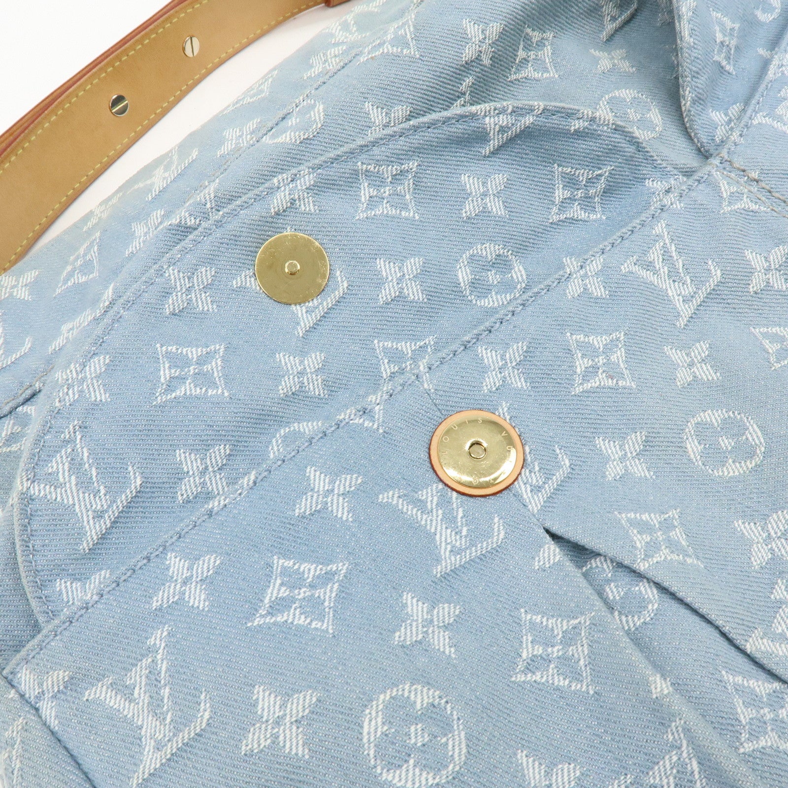 Louis Vuitton Monogram Denim Daily GM Shoulder Bag Blue M40492