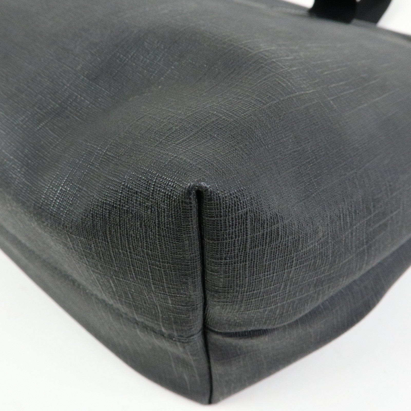 GUCCI PVC Leather 2Way Bag Shopping Bag Tote Bag Black 231860