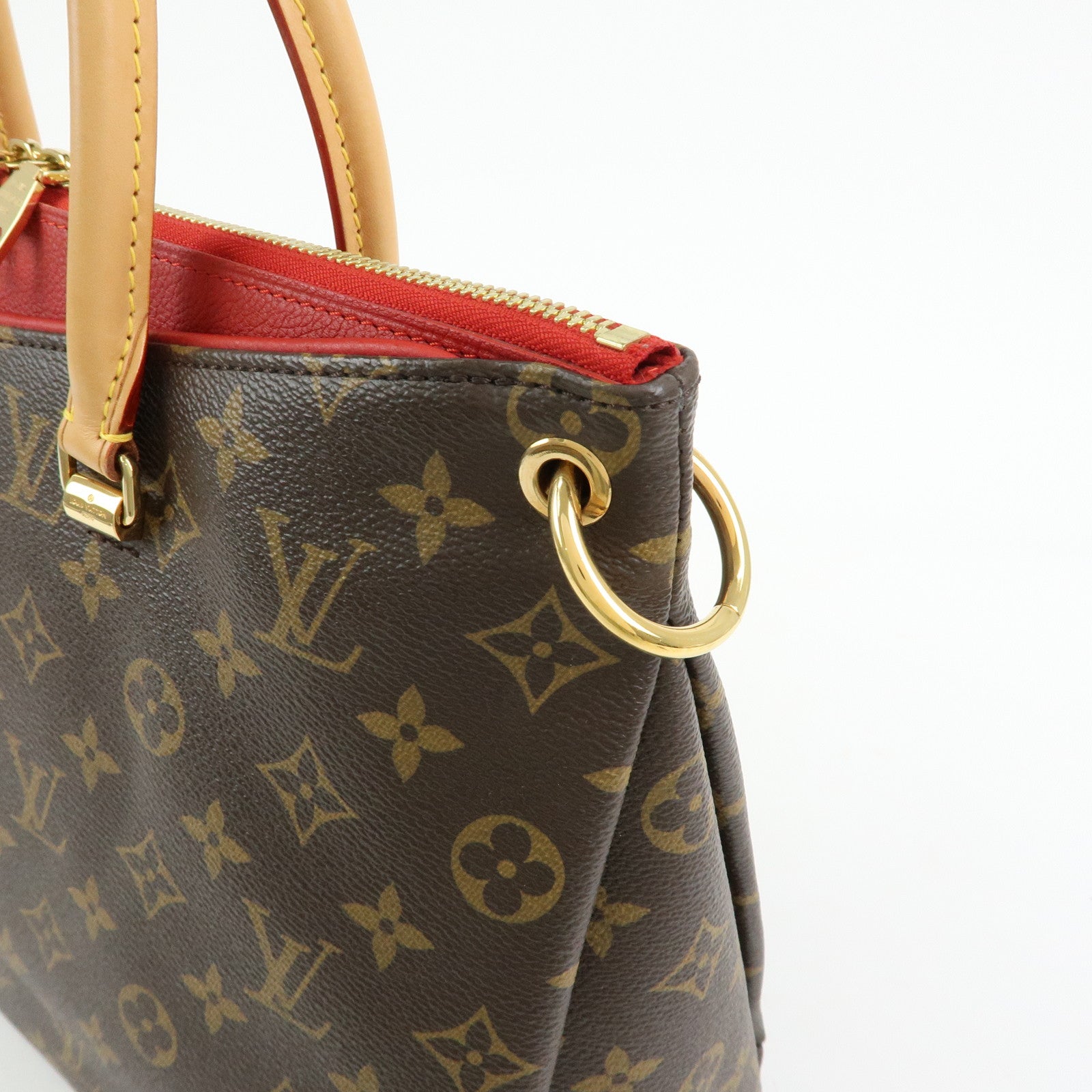 Louis Vuitton Monogram Pallas Canvas Leather 2Way Bag Cerise M41175