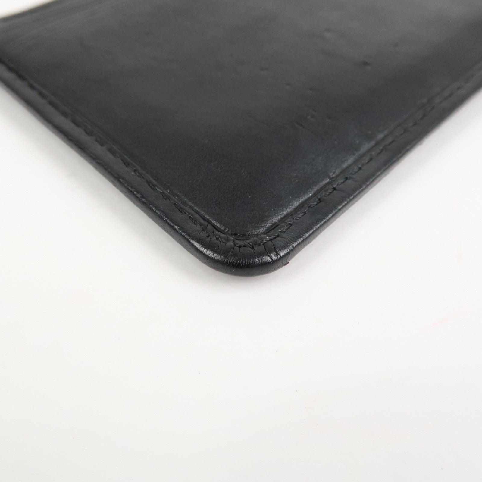 CHANEL Cambon Line Matelasse COCO Mark Card Case Black A26725