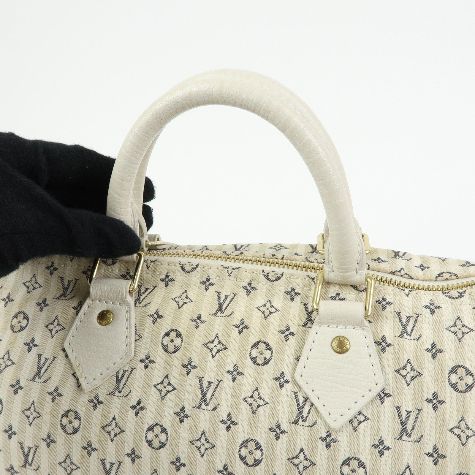 Louis Vuitton Monogram Mini Lin Croisette Speedy 30 Hand Bag M95500