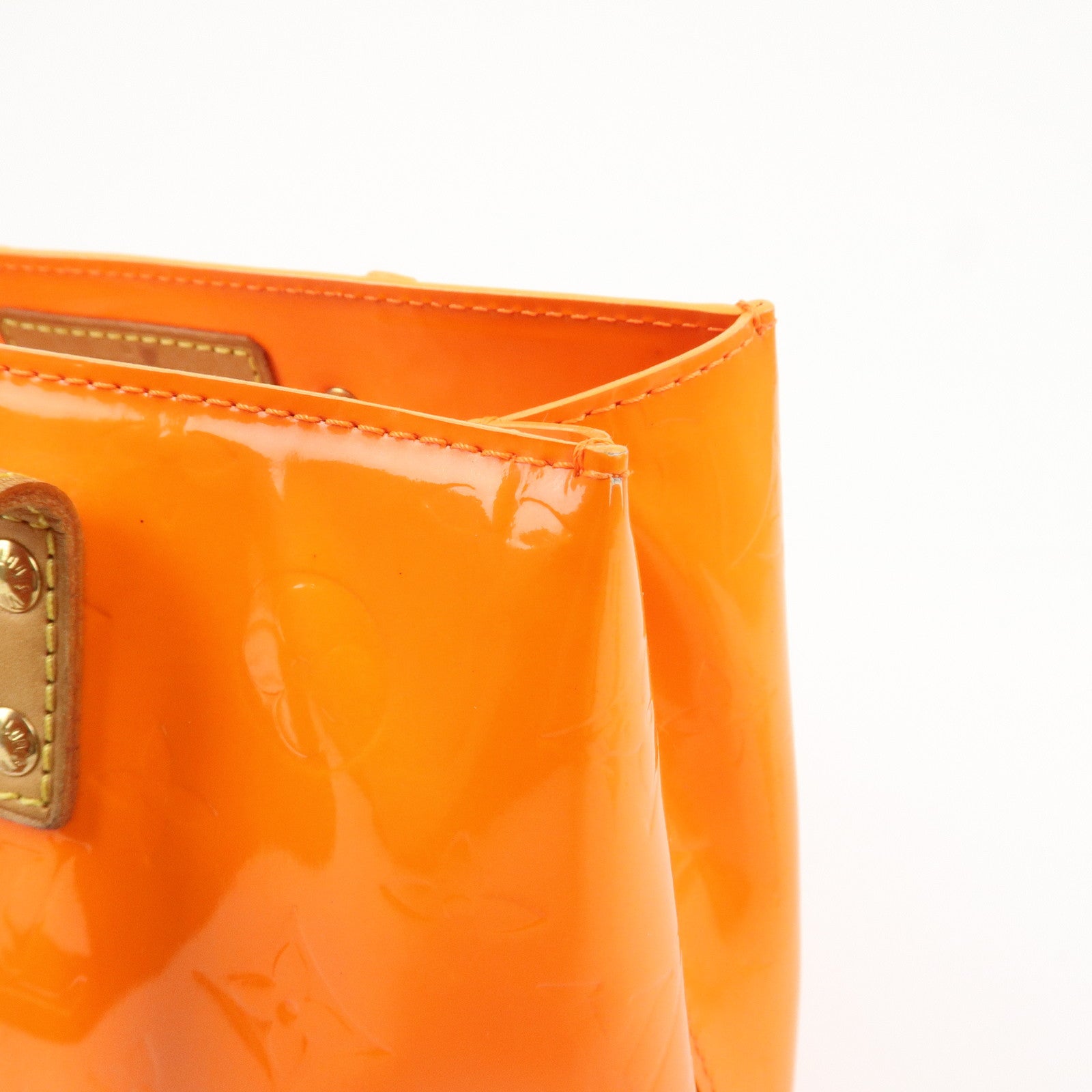 Louis Vuitton Monogram Vernis Leather Lead PM Hand Bag Orange