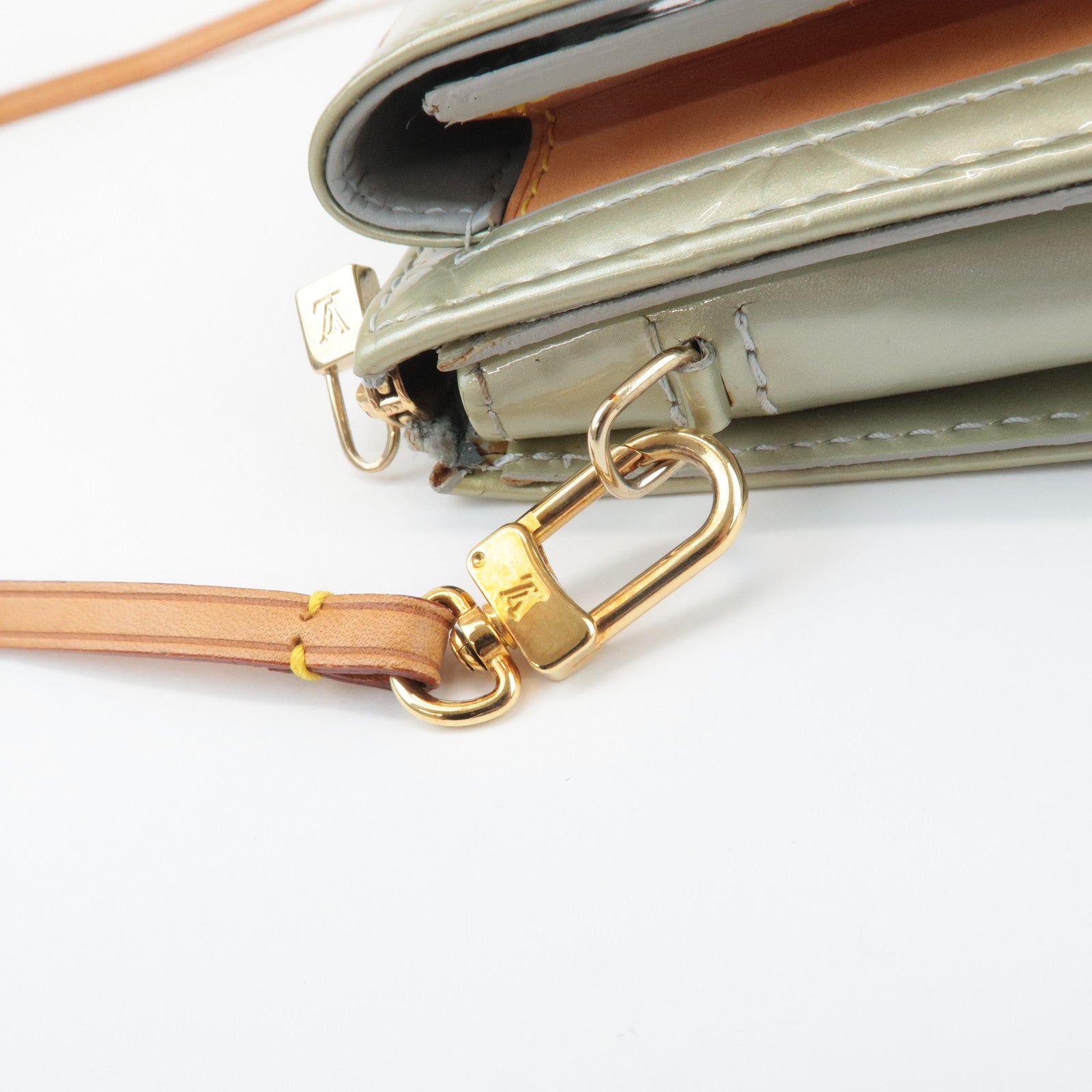 Louis Vuitton Monogram Vernis Motto Shoulder Bag Gray M91030 Used