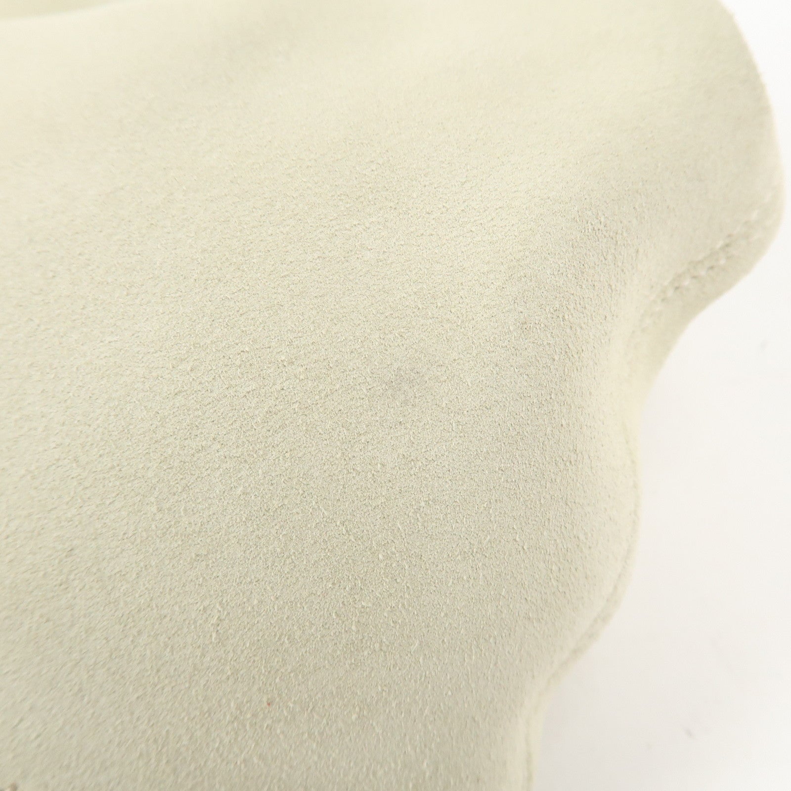 LOEWE Suede Chain Hand Bag Shoulder Bag Ivory Silver