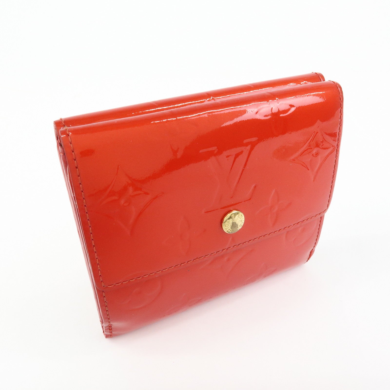 Louis Vuitton Vernis Leather Porte‑Monnaie Cartes Crédit Red M91169