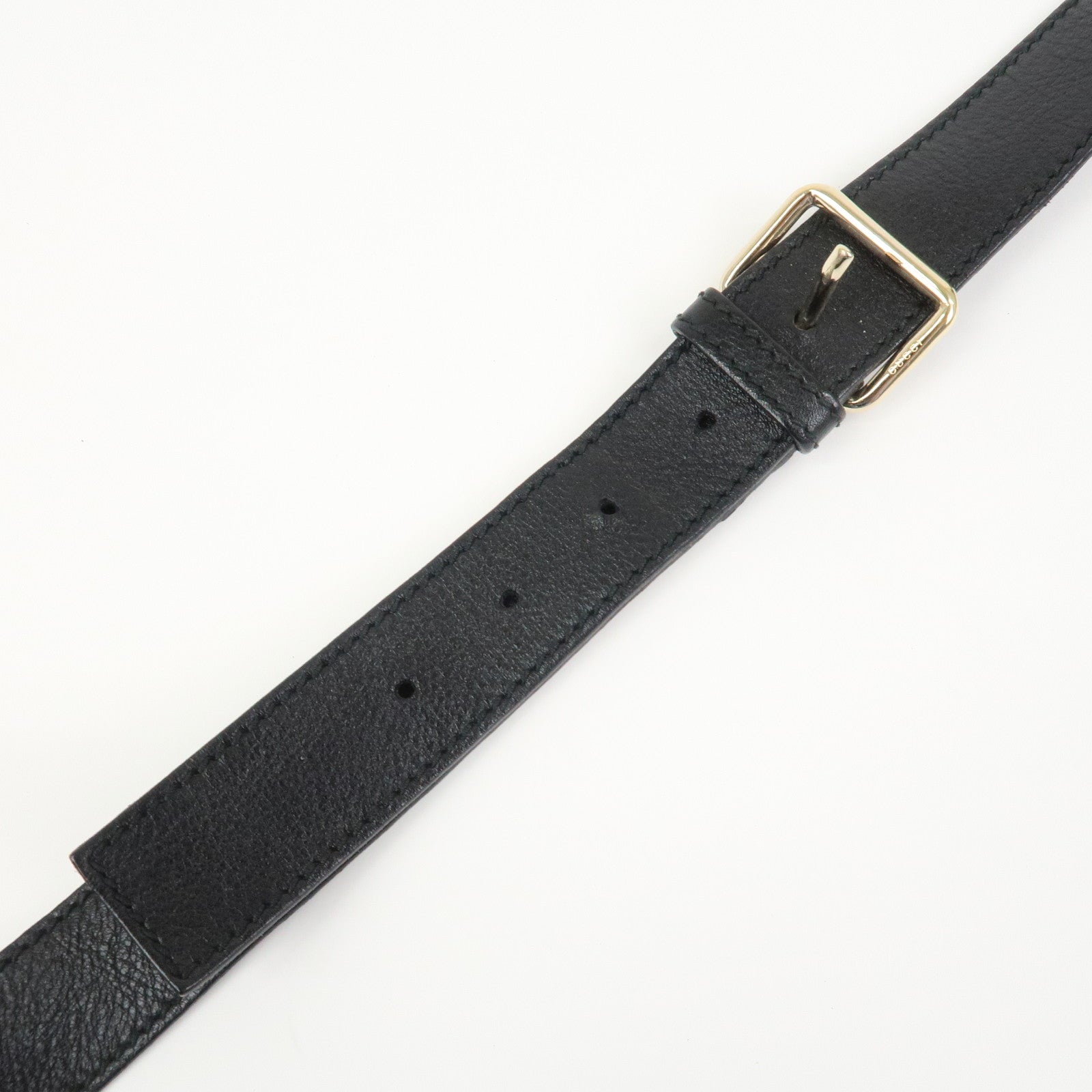 GUCCI Guccissima Leather Shoulder Bag Crossbody Bag Black 201446