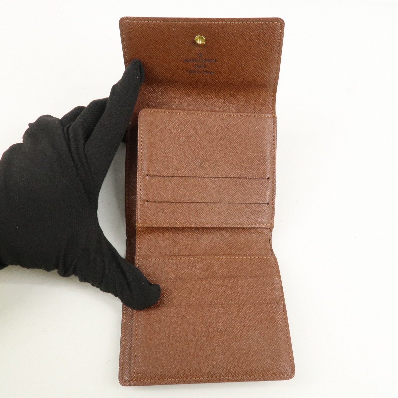 Louis Vuitton Monogram Porte Monnaie Billet Carte Credit M61652 Used