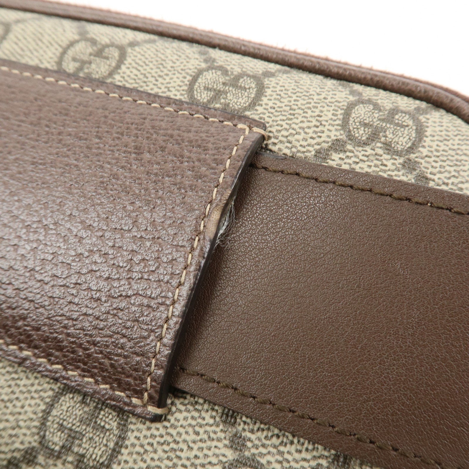 GUCCI Ophidia GG Supreme Leather Waist Bag Brown 519308