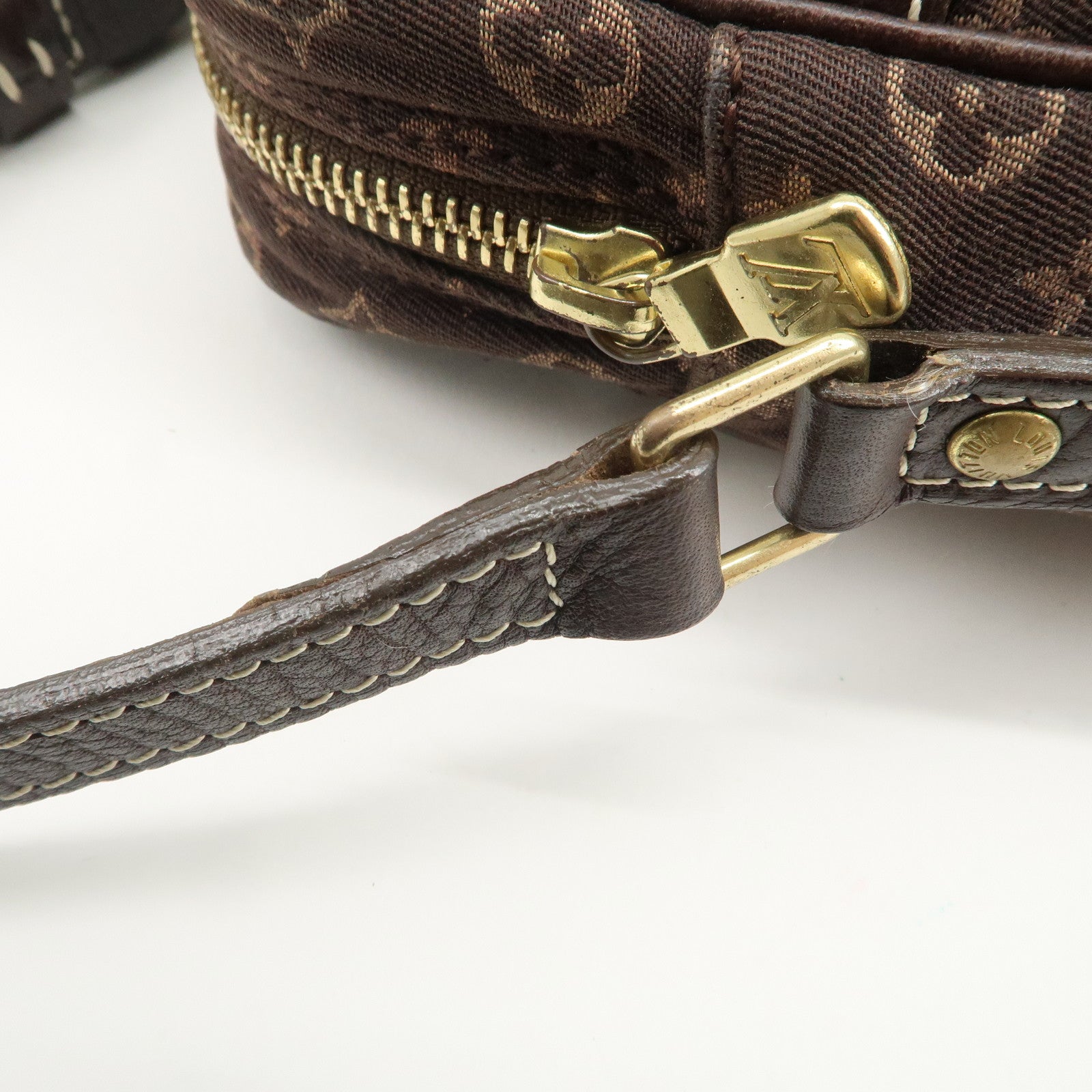 Louis Vuitton Monogram Mini Lin Danube Shoulder Bag Brown M95228