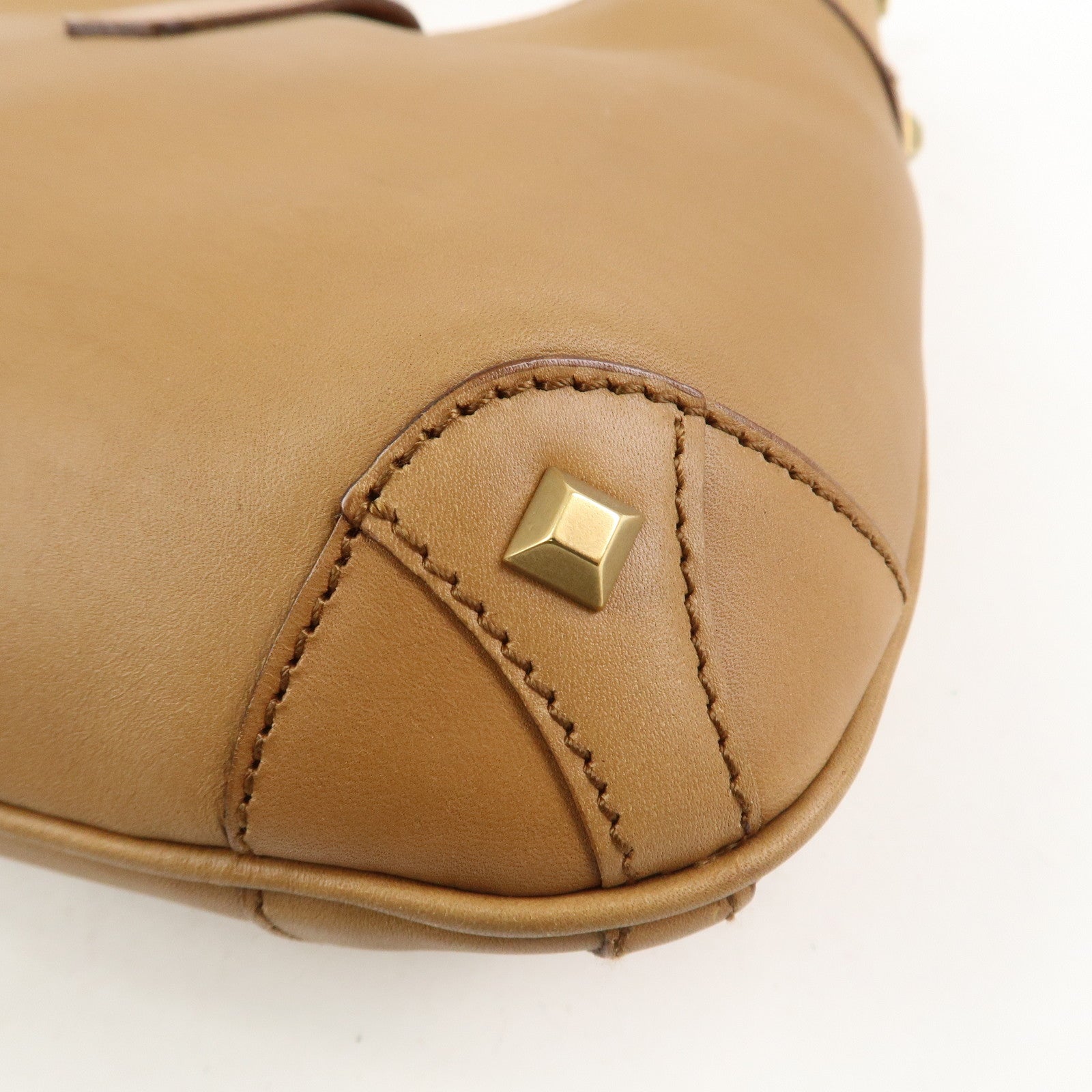 GUCCI New Jackie Leather Shoulder Bag Hand Bag Brown120885