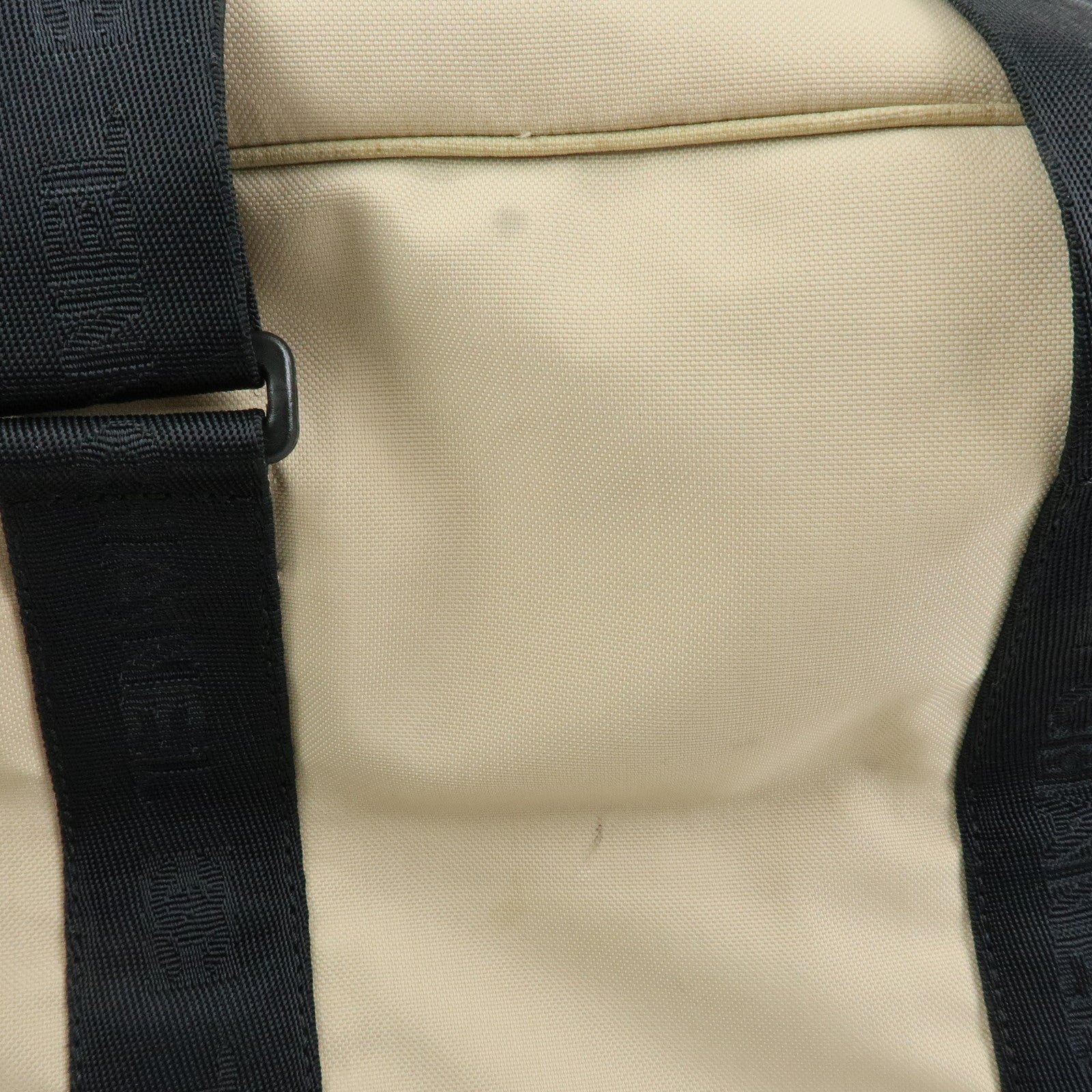 CHANEL CHANEL Sports Nylon Boston Bag Shoulder Bag Beige Black