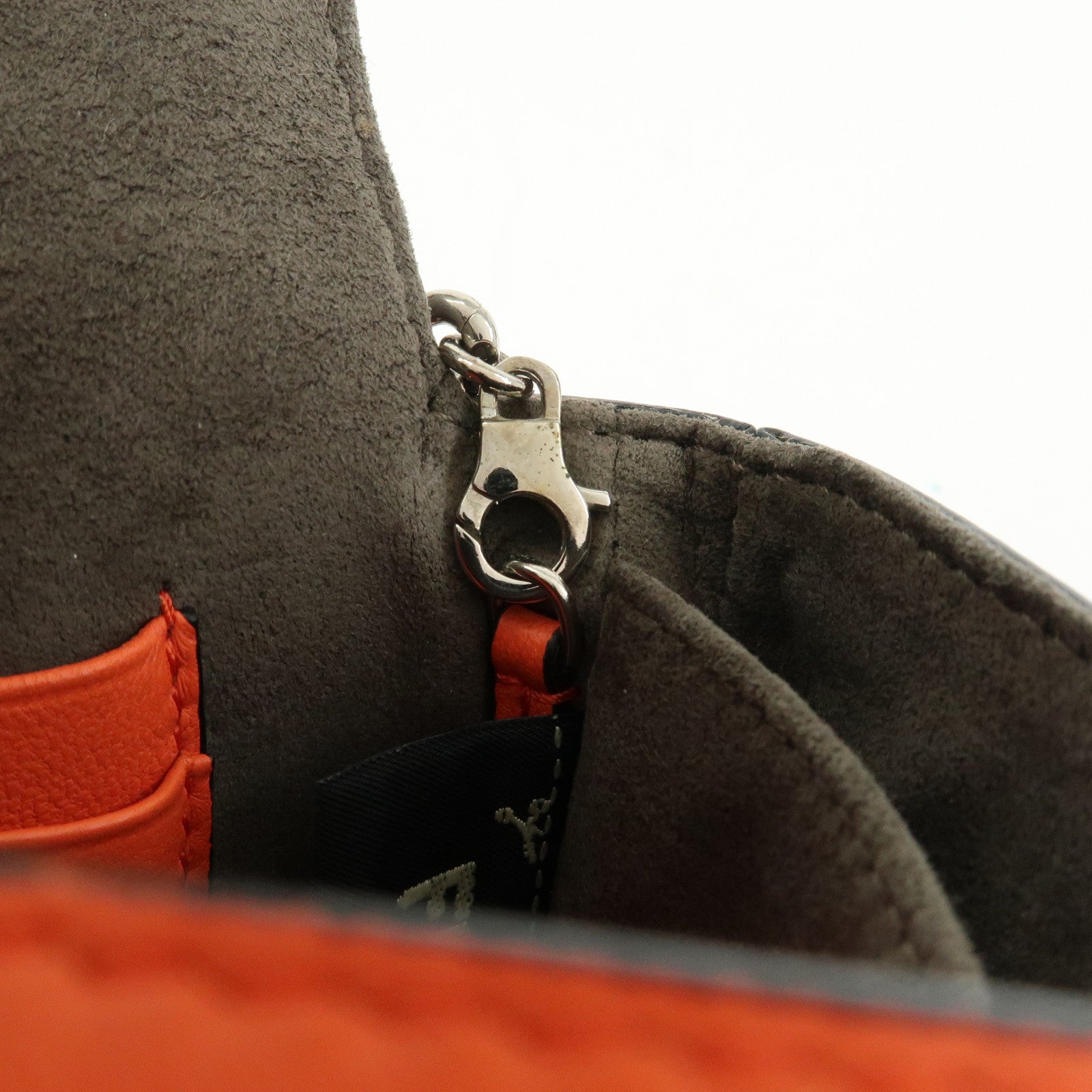 FENDI Micro Baguette 2Way Shoulder Bag Crossbody Bag Orange 8M0354