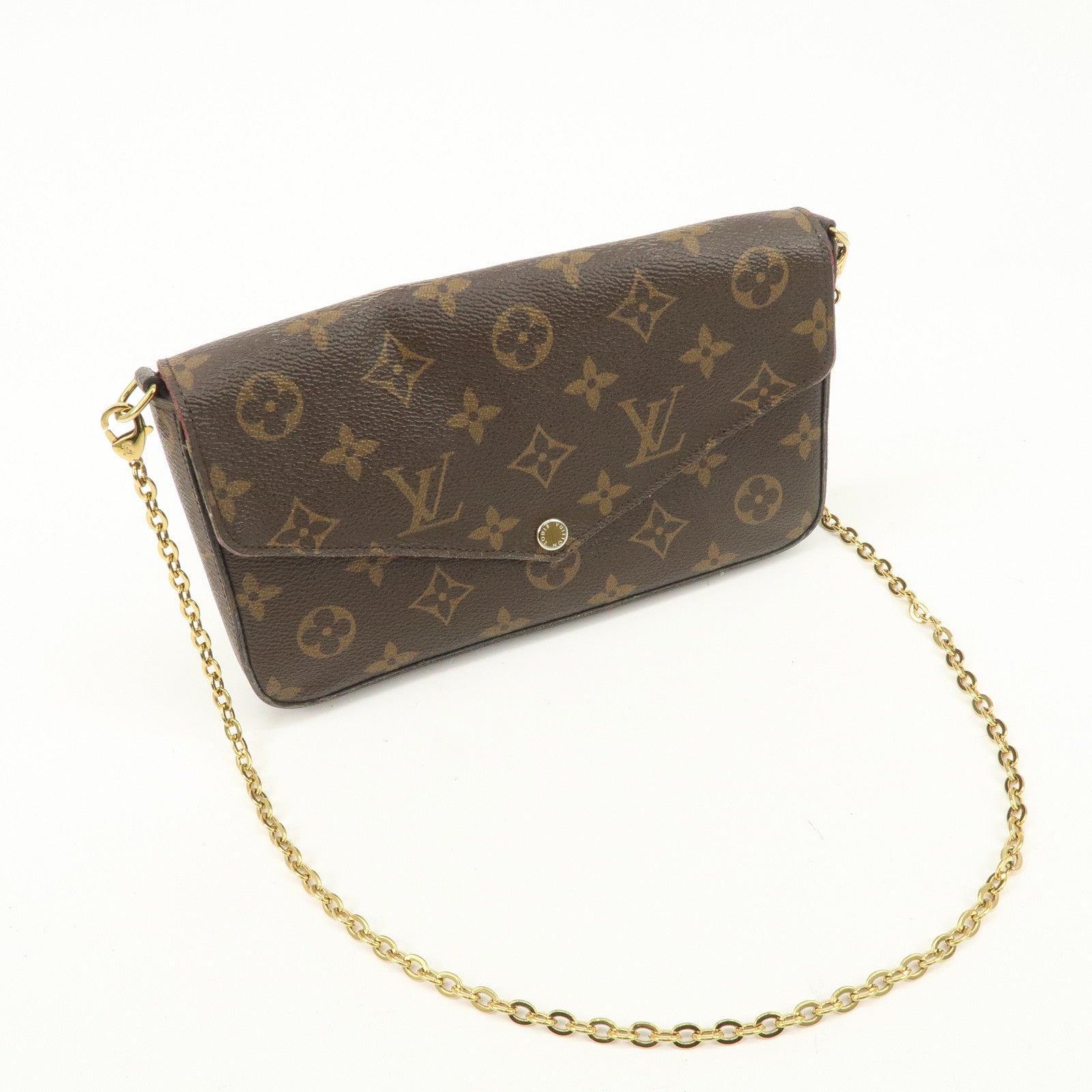Louis Vuitton Monogram Pochette Felicie Shoulder Bag Brown M61276