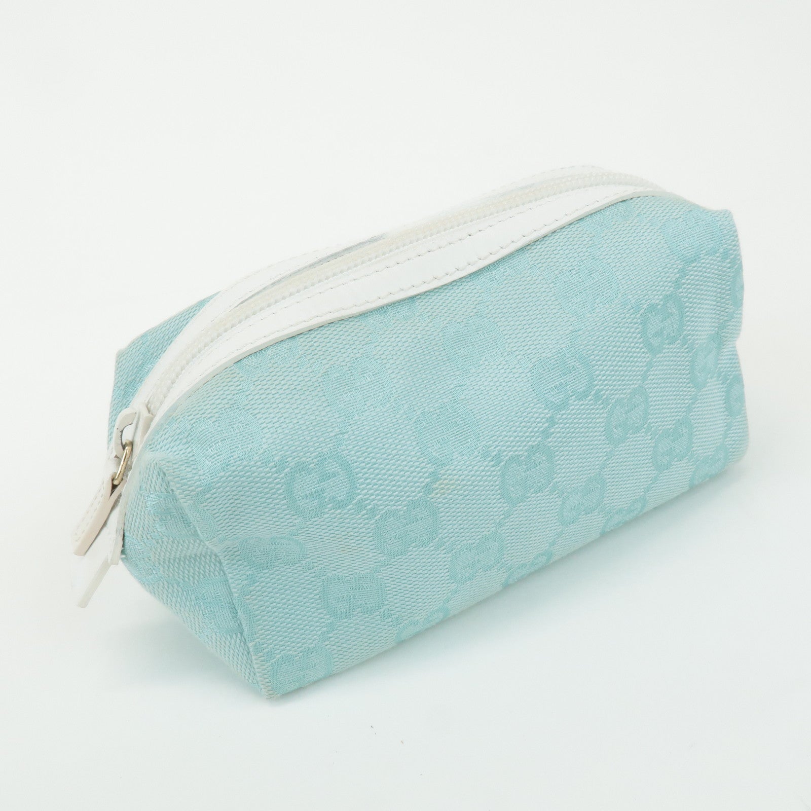 GUCCI Set of 2 GG Canvas Leather Cosmetic pouch 039.1113/29596 Used