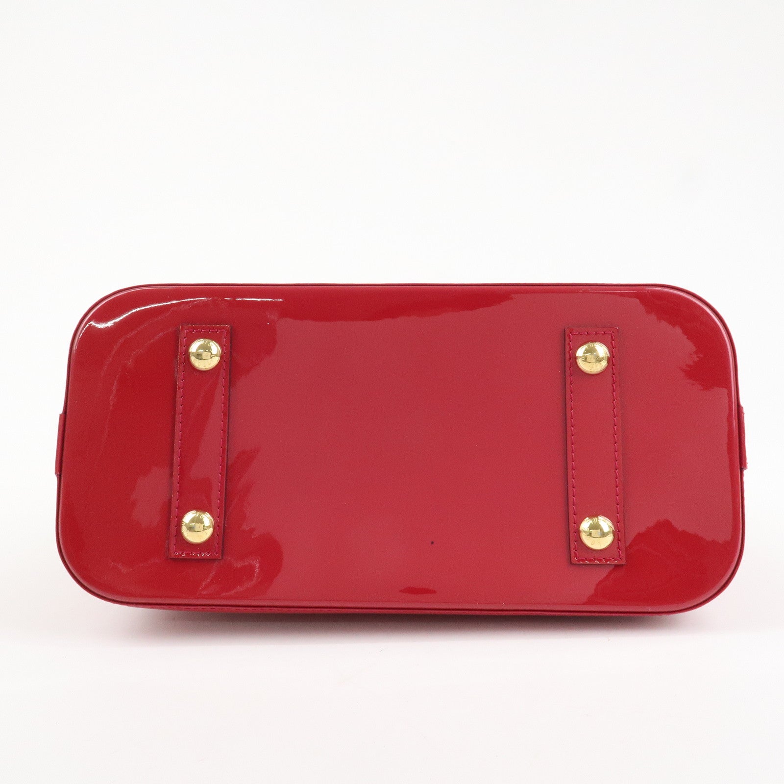 Louis Vuitton Monogram Vernis Alma PM Hand Bag Red M91693 Used