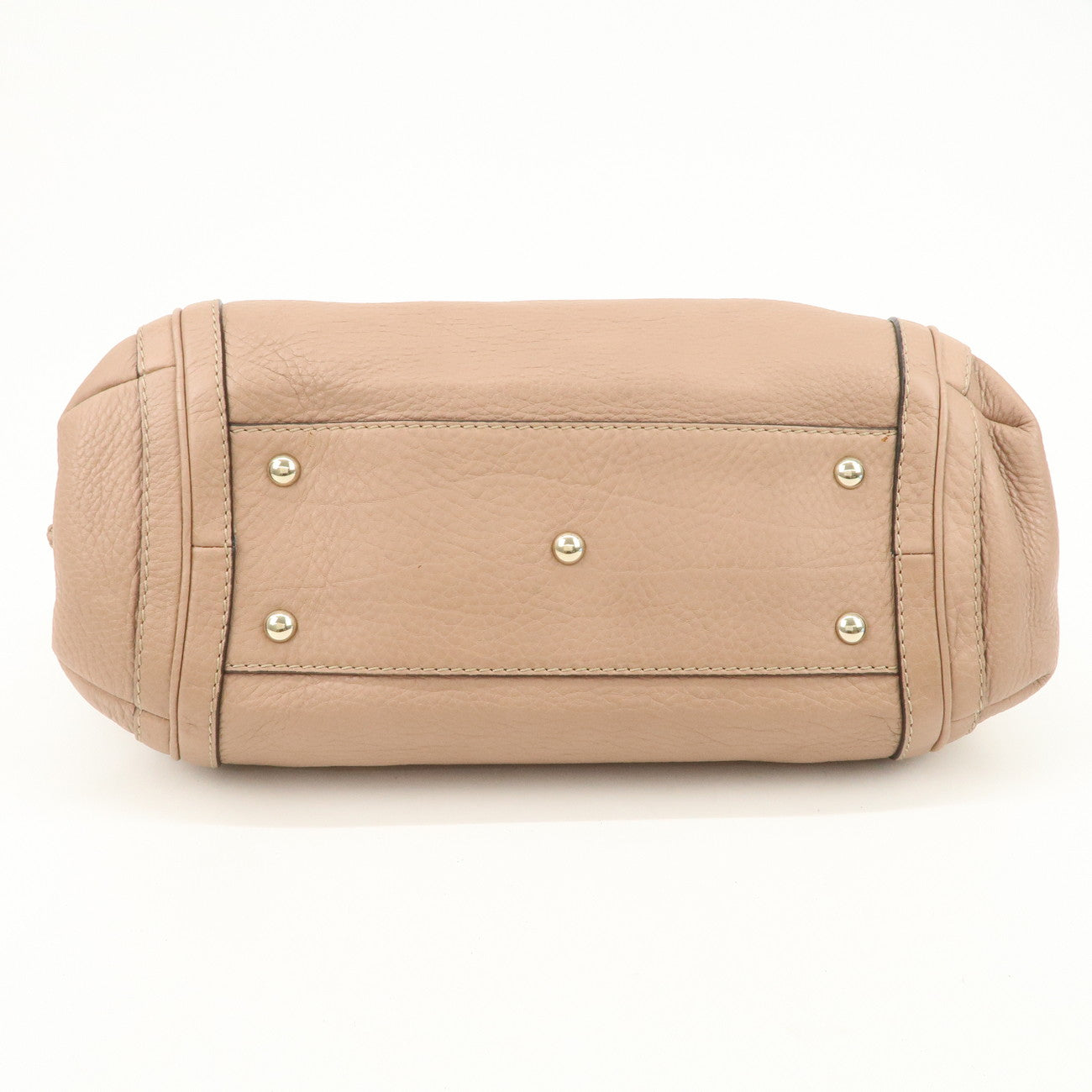 GUCCI Bamboo Leather Shoulder Bag Hand Bag Pink Gold 269949