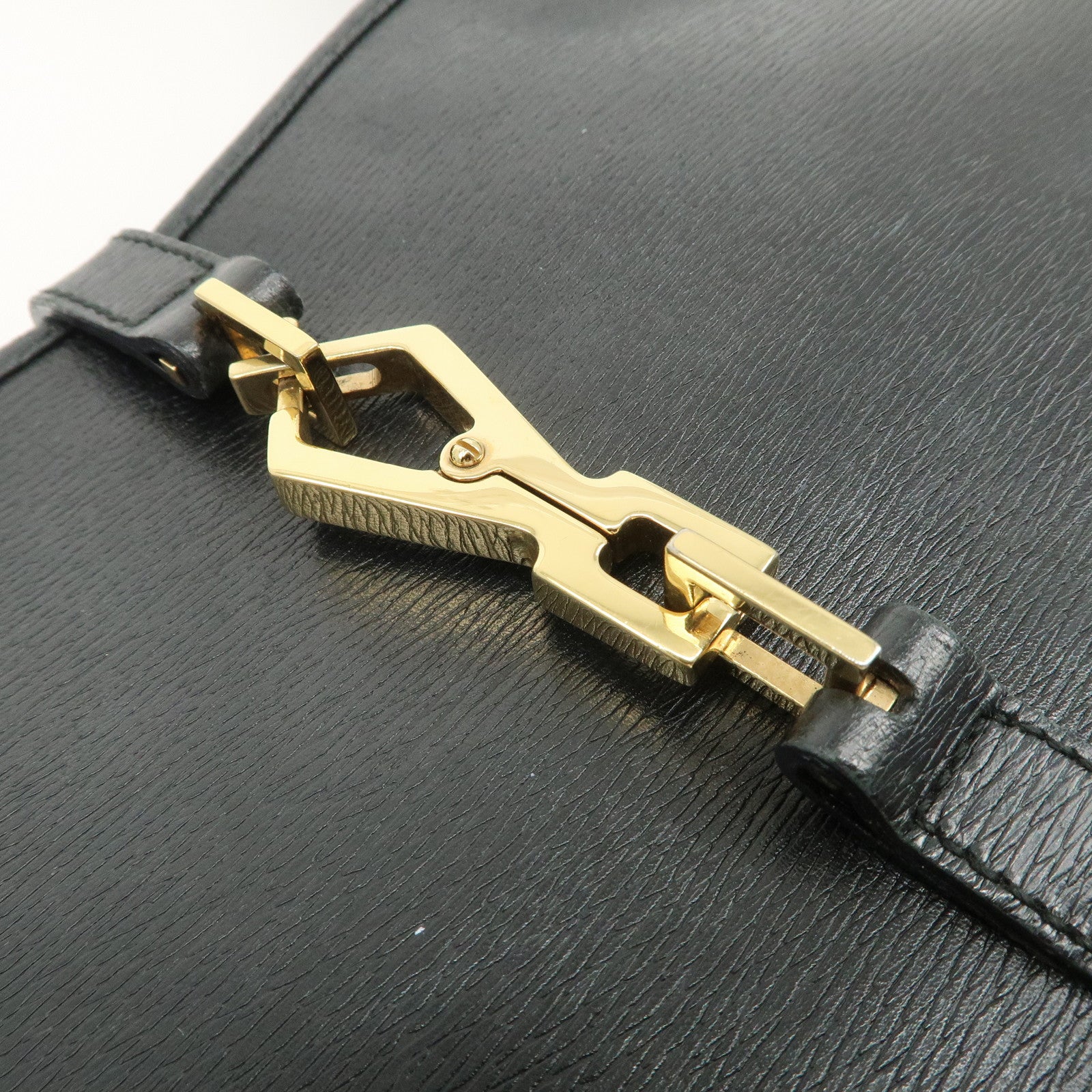 GUCCI Bamboo Leather Kandinsky Shoulder Bag Black 001・4060・002058