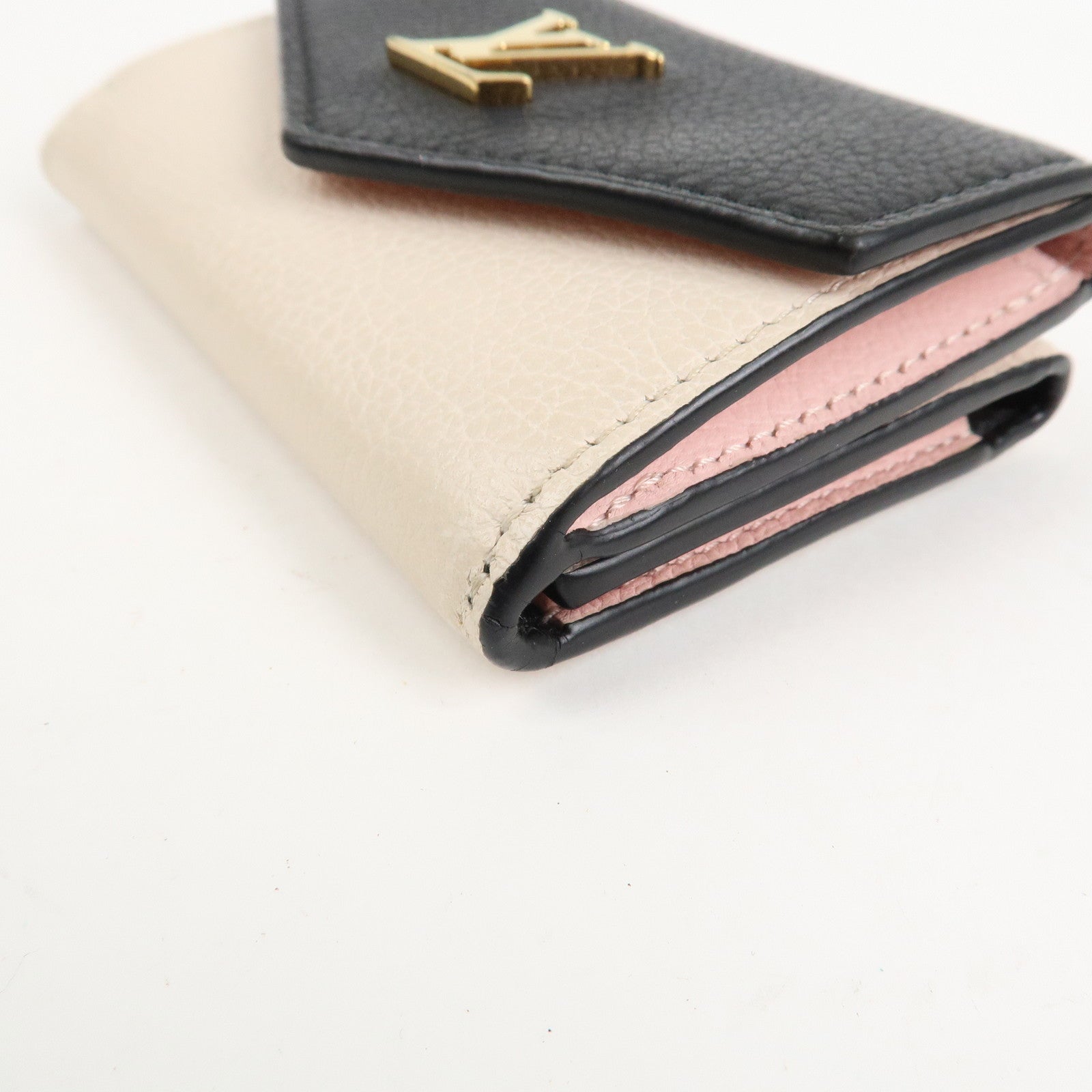 Louis Vuitton Lock Me Portefeuille Lock Mini Leather Wallet M80984 Used