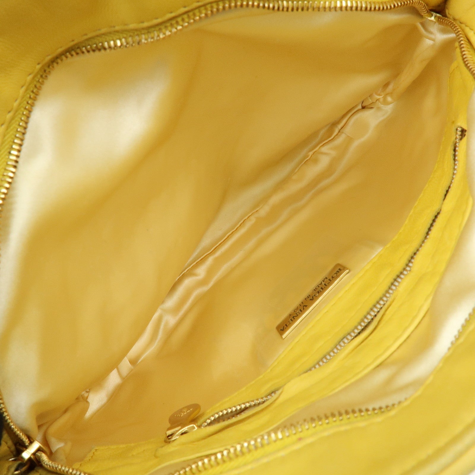 BOTTEGA VENETA Intrecciato Leather Shoulder Crossbody Bag Yellow